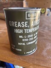 Vintage G-359 Military Aircraft Grease Can 1 pound  By ESSO OIL CO. Empty picture
