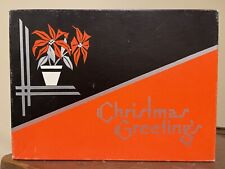 Nice Vintage Antique Art Deco Poinsettia Department Store Box Gift Christmas picture
