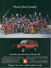 1984 Isuzu Trooper II US Olympic Hockey Team Ice Men Cometh Vintage Print Ad SI6 picture
