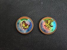 Vintage 1999 Hasbro Pokémon Battling Coin Game Pidgey And Pidgeot #16 And #18 picture