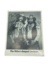 1980 MILLERS OUTPOST Cowboys Photo SIGNED by the COWBOYS - VTG Advertising RARE picture