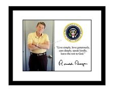 Ronald Reagan 8x10 Signed photo print Life Advice Quote Republican US president picture
