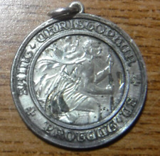 Beautiful Large Creed Sterling Silver St Christopher Catholic Medal picture