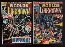 Worlds Unknown, Marvel, 1973, 2 Book Lot, Used Condition picture