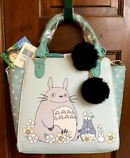New Studio Ghibli Totoro Soot Sprites Purse Crossbody Spring Sage Floral Green picture