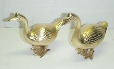 Vintage Crowning Touch Collection Solid Brass Duck Pair picture