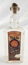 Antique Embossed & Labeled Grand Union Tea Bottle Original Label Advertising Tin picture