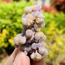 16g Natural purple grape agate quartz crystal granular mineral specimen picture