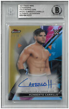 Humberto Carrillo Signed 2021 WWE Finest Autographs Gold Refractors BAS 24/50 picture