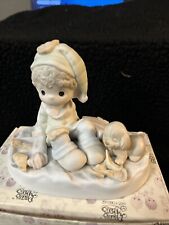 VINTAGE PRECIOUS MOMENTS 1997  PORCELAIN PIZZA ON EARTH FIGURINE #521884 picture