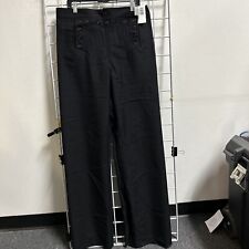 Vintage US Navy Crackerjack Pants 13 Button Wide Leg PANT black Wool 36 LONG NWT picture