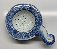 Vintage Meissen Style Blue Onion Tea Strainer picture
