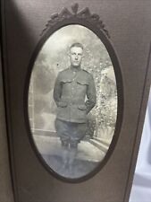 1918 WW1 Soldier Handsome Young Man Vintage Photograph picture