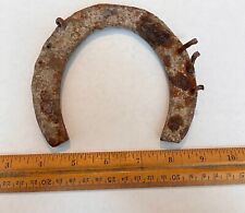 Huge Iron Horseshoe Relic dug at Fort Inge Texas pre-Civil War Dragoons picture