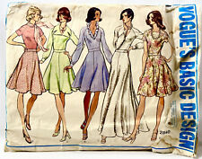 1970s Vogue Sewing Pattern 2840 Womens Dresses 5 Styles Size 12 Vintage 12886 picture