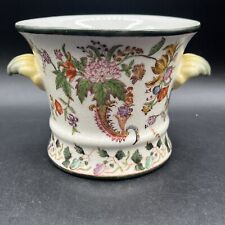 Vintage Hua Ping Tang Zhi Hand Painted Floral Porcelain Cachepot Planter picture