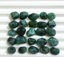 Natural Brazil Green Emerald Raw 7-9 MM Size 25 Pcs Loose Gemstone For Jewelry picture