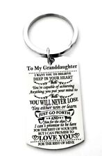To My Granddaughter Love You Rest Of Mine Keychain picture