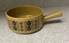 Vintage 1970s Soup Crackers Mugs Bowl with Handle Stoneware Brown picture