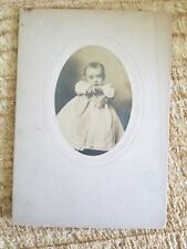 WELL BEHAVED BABY GIRL.VTG 1905 LARGER SIZE CABINET PHOTO*CP14 picture