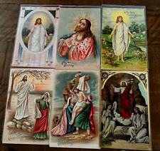 Lot of 6~Antique Religious Easter Vintage Postcards all with Jesus~h765 picture