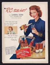 1948 ROYAL CROWN COLA Print Ad 