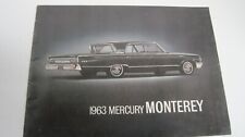 Original 1963 Mercury Full Size Car Sales Brochure Catalog Monterey S-55 Custom picture