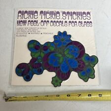 NOS Vintage 1970 Pop Art Rickie Tickie Stickies Psychedelic Flowers Stickers picture