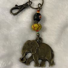 Out Of Africa Gold Elephant Keychain picture