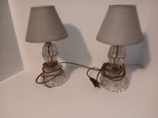 vintage glass table lamps pair picture