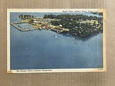 Postcard Shafer Lake Indiana Beach Hoosier State Playground Aerial View Vintage picture