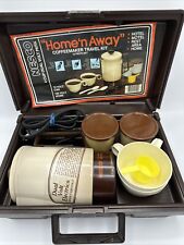 VINTAGE HOME'N AWAY COFFEEMAKER TRAVEL KIT BY NESCO - TESTED EUC picture