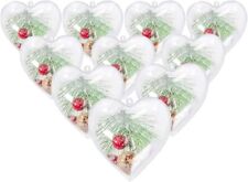 10x Clear Plastic Ball Baubles Sphere Fillable Christmas Ornament Craft Gift Box picture