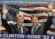 Bill Clinton & Al Gore '92 / 1992 US Presidential Campaign Button - A New Voice picture