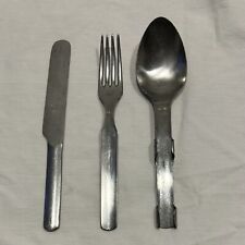 Swedish Army 3 Piece Knife Fork Spoon Stainless Steel Cutlery Utensil Set picture