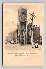 Poughkeepsie NY-New York, Old Dutch Reformed Church, Town Clock Vintage Postcard picture