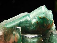 DEEP Green Fluorescent FLUORITE Crystal CUBE Cluster Madagascar 129gr picture