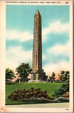 New York City NY, Cleopatra's Needle, Park, Vintage Postcard picture
