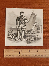Harper's Weekly 1858 Sketch Print A PRAIRE HUNTER OF THE OLDEN TIME picture