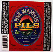 Deschutes Brewery PINE MOUNTAIN PILS  square beer label OR 12oz  picture