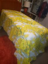 Vera Neumann Vintage MCM Burlington House twin Yellow floral mod bedspread picture