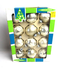 VTG Kmart Christmas Ornaments 12 in box Silver Original box also picture