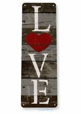 LOVE 11X4 TIN SIGN HOME GARAGE REPRODUCTION HOME IS WHERE THE HEART IS STAGE   picture