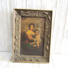 Vintage Oil Painting Copy Old Masters Series Madonna and Child Canvas in Frame picture
