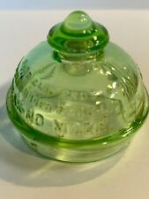Vintage Percolator Uranium Green Vaseline Glass Break-No-More Top picture