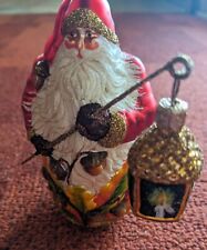PATRICIA BREEN Santa Claus Holding Lantern  Christmas Tree Ornament, 6