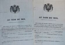 1818-1819: Two Passports Délivrés IN Of Soldiers Irish Se Making It IN Fr picture