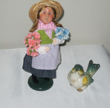 BYERS CHOICE , FLOWER GIRL, SPRING Design,  2024, holds flowers, Free Bird picture