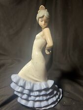 Nao by Lladro 9-5/8 Flamenco Dancer Figurine Blue White Dress #418  No Box picture