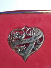 Lenox Gorham Our First Christmas 2003 Silverplated Heart Shaped Ornament picture